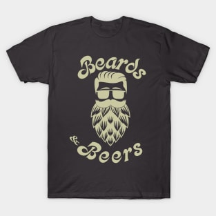 Beards & Beers - Tan T-Shirt
